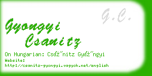 gyongyi csanitz business card